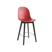 piros fekete falab favazas muanyag tisztithato barszek bar modern szek butor konyha etkezo formavivendi lakberendezes.jpg